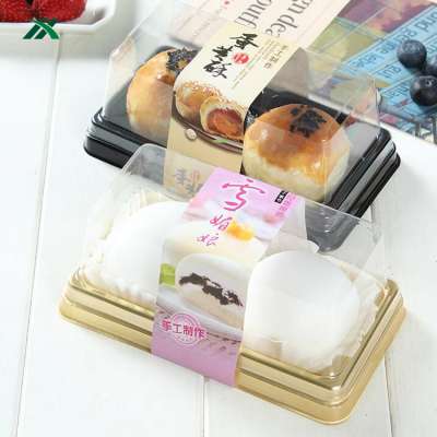 Custom PS / PET food grade 6 holes mochi ice cream box /  packaging